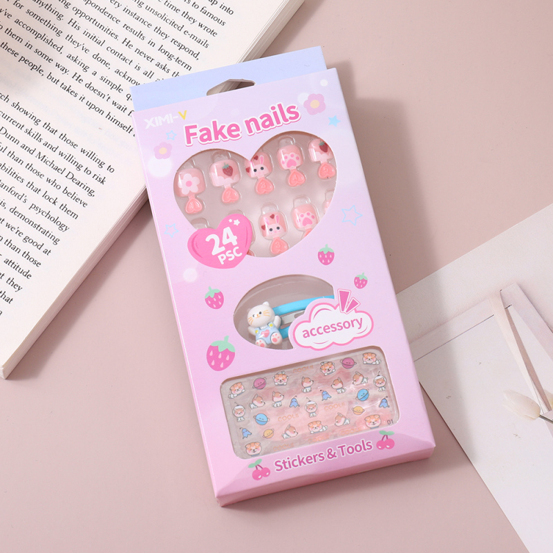 طقم أظافر صناعية مرح ممتع ثلاثي في واحد