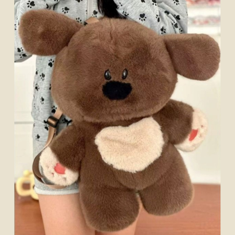 حقيبة محشوة دب الحب الجيبية