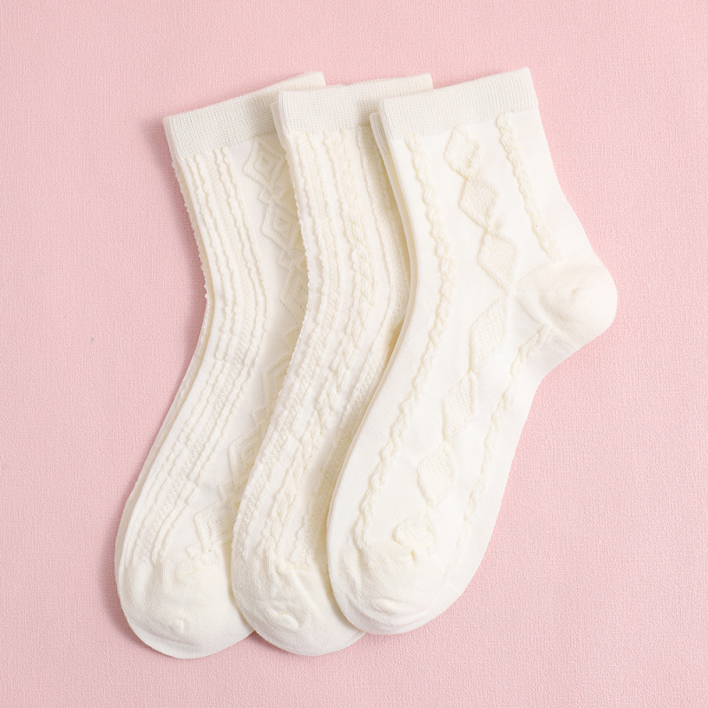 جوارب نسائية متوسطة الطول مربعة بنقشة كاروهات (زوجان)