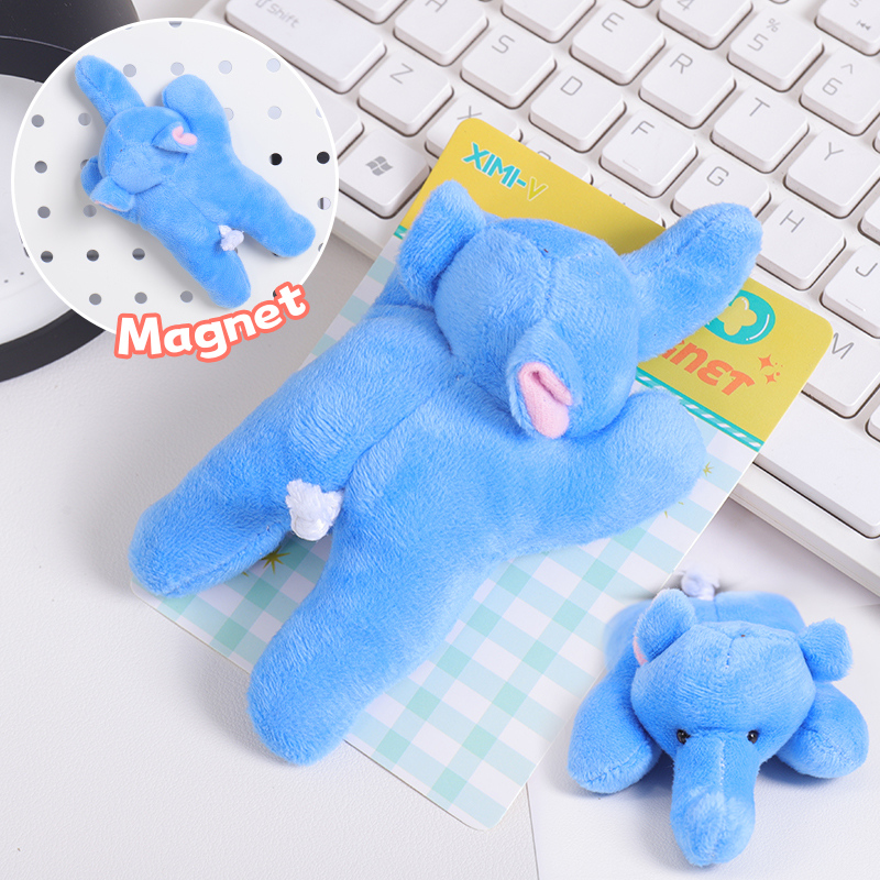 مغناطيس ثلاجة على شكل فيل (أزرق)
