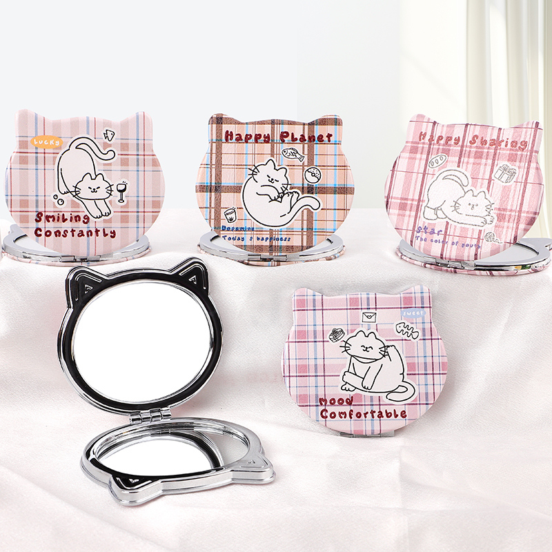 مرآة محمولة بشكل رأس قطة كسولة أنيقة