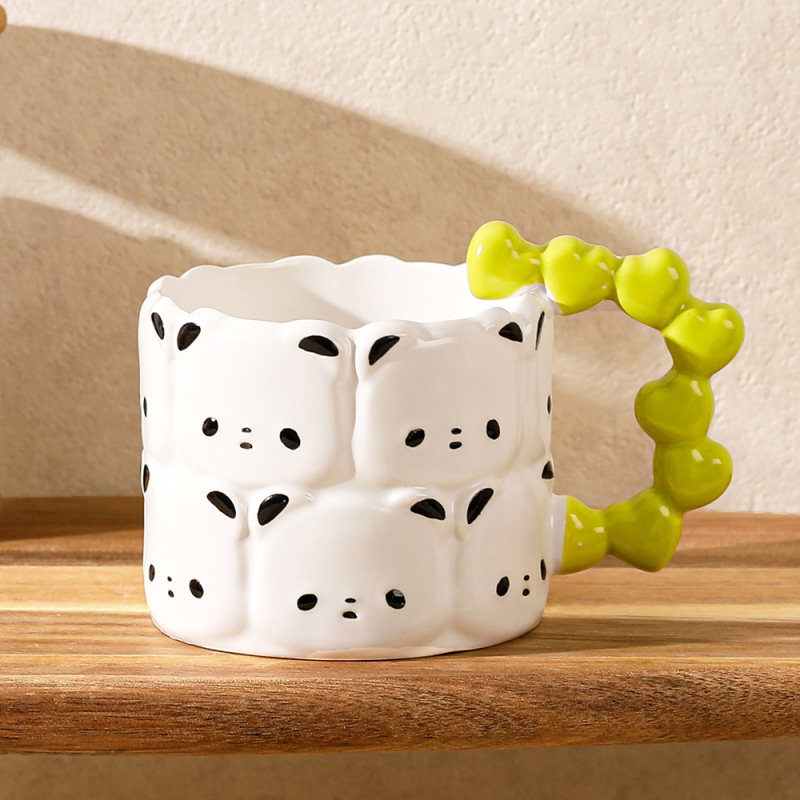 كوب سيراميك باندا إبداعي (أبيض)