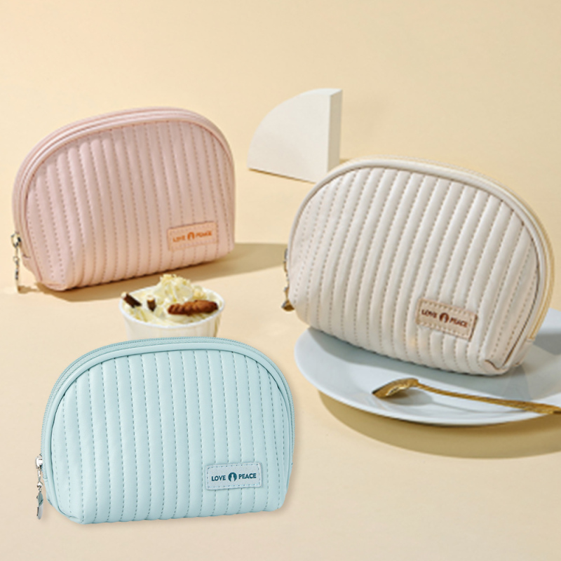 حقيبة مكياج صدفية بشكل نفخة متنقلة