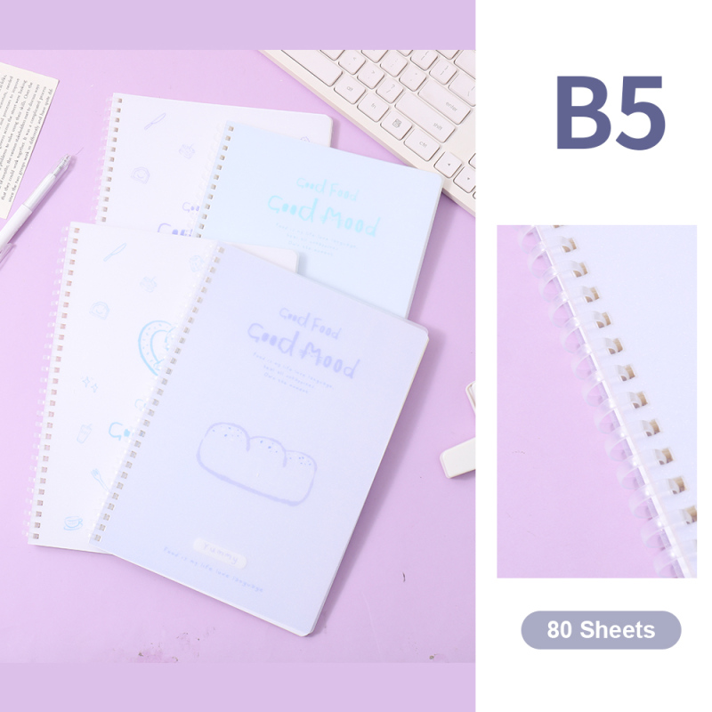 دفتر حلزوني لين بنقشة المخبوزات الحلوة - B5 - 80 ورقة