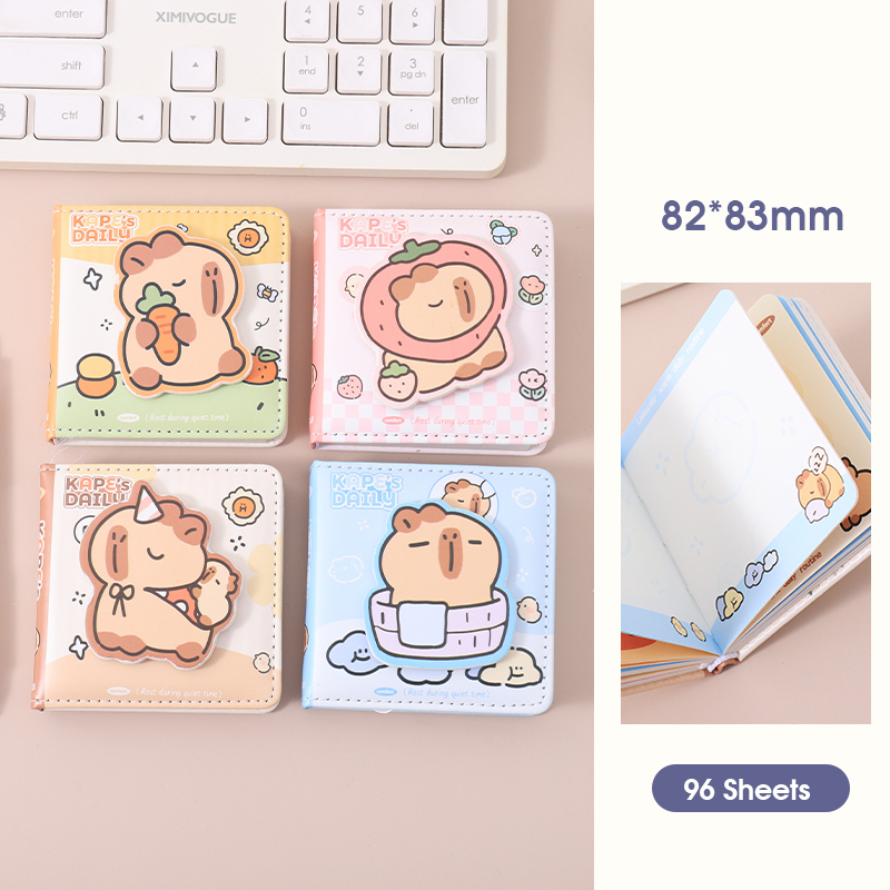 دفتر يوميات الكابيبارا ملون الصفحات دوار ‎8283 مم - 96 ورقة