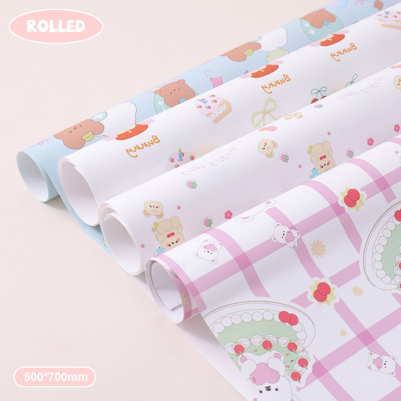 رول ورق تغليف الحيوانات اللطيفة