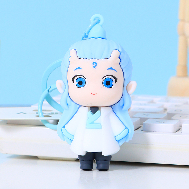 سلسلة مفاتيح ولد PVC (أزرق)