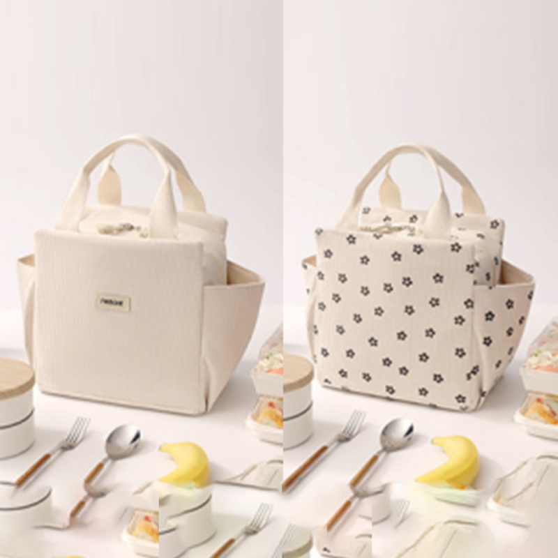 حقيبة غداء بسعة كبيرة من الكوردروي المنعش