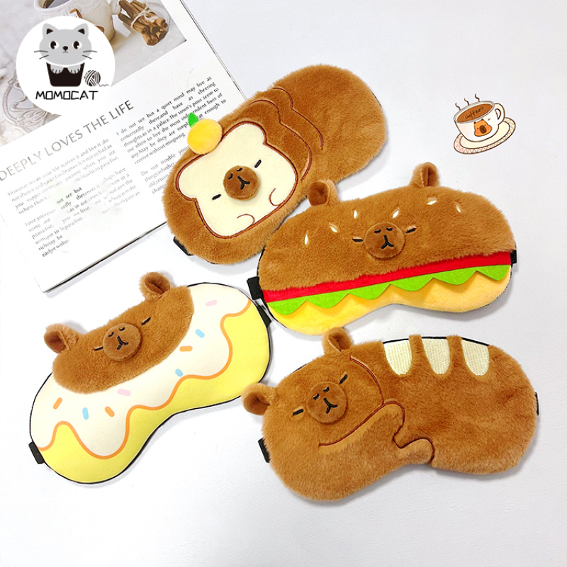 قناع نوم الكابيبارا اللطيف سلسلة المخبز