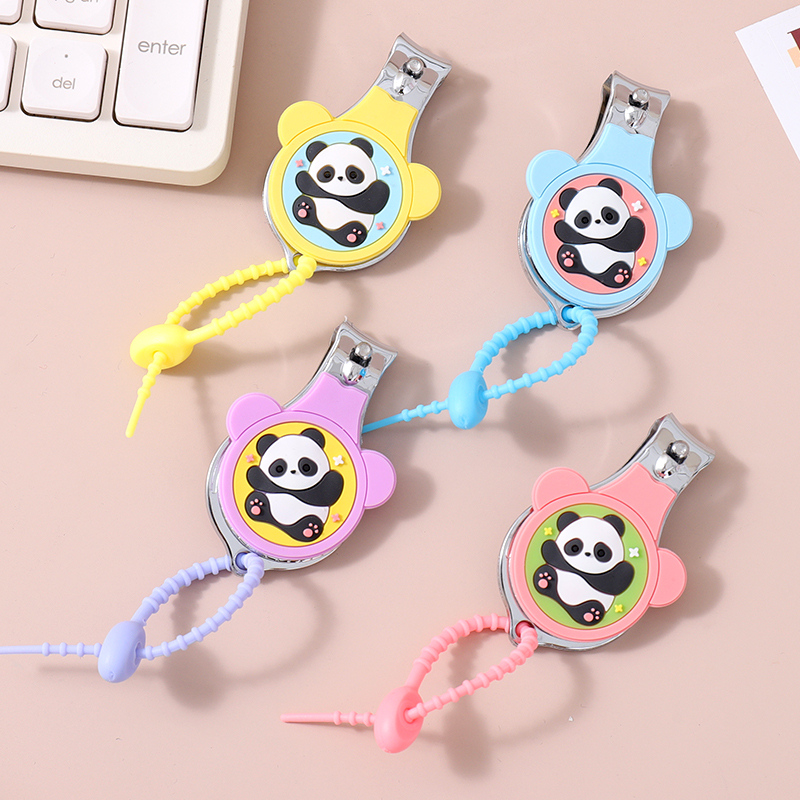 سلسلة مفاتيح مقص أظافر مزدوج الاستخدام باندا توانزي