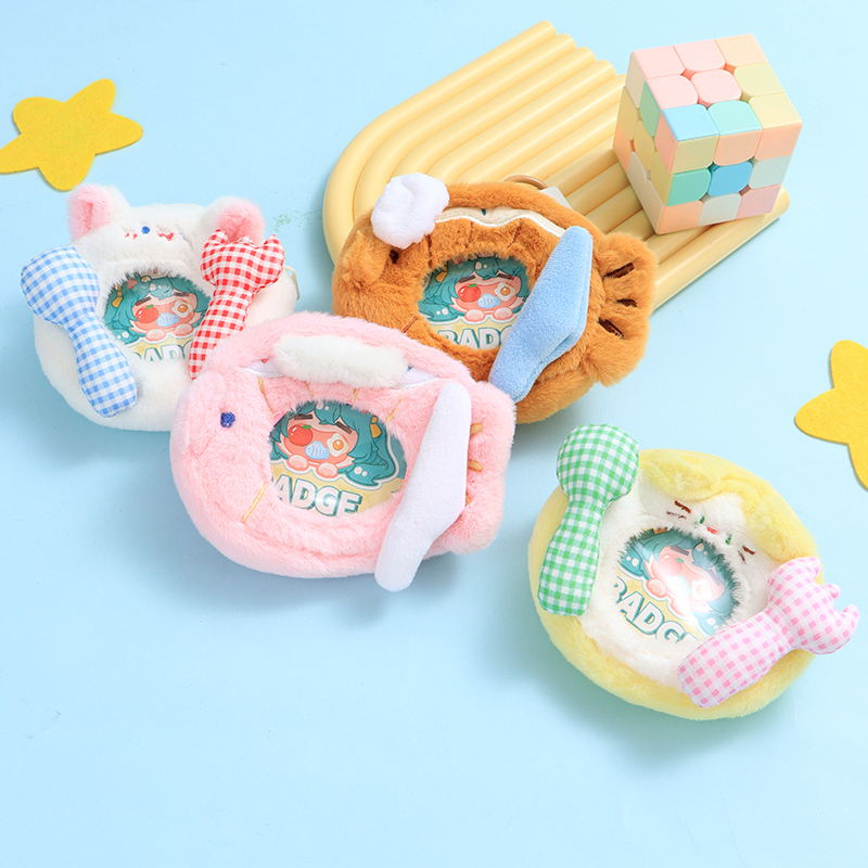 سلسلة مفاتيح حقيبة صغيرة شفافة طاهية القطط S033