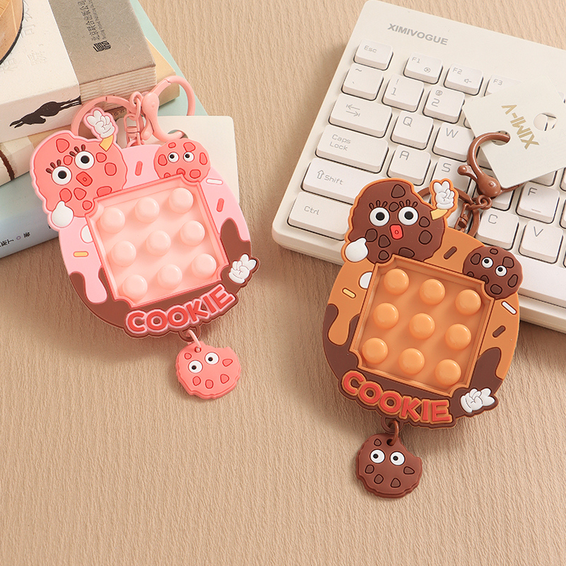 سلسلة مفاتيح تخفيف التوتر سلسلة البسكويت