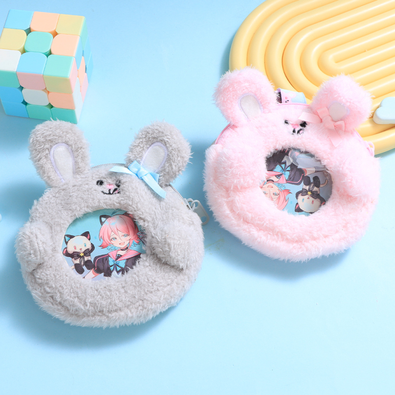 سلسلة مفاتيح حقيبة صغيرة وظيفية على شكل أرنب لطيف