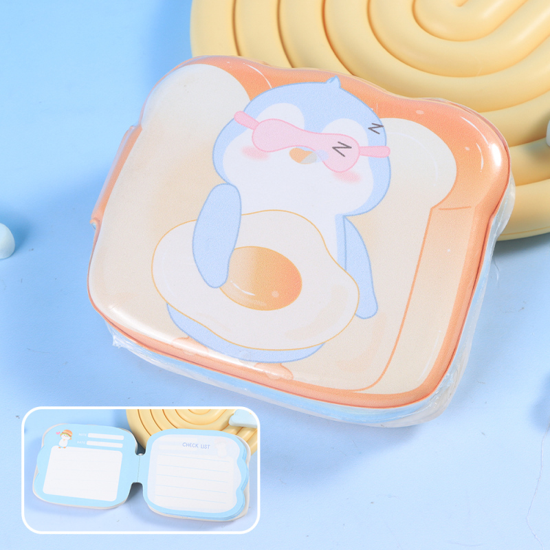 دفتر بغلاف ورقي ملون سلسلة خبز الإسفنج PU - توست وكوكو 80 ورقة