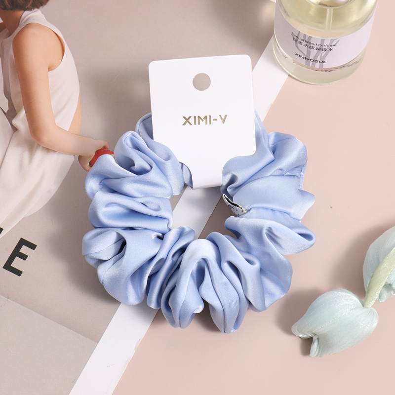 ربطة شعر ساتان صغيرة سلسلة الأزرق