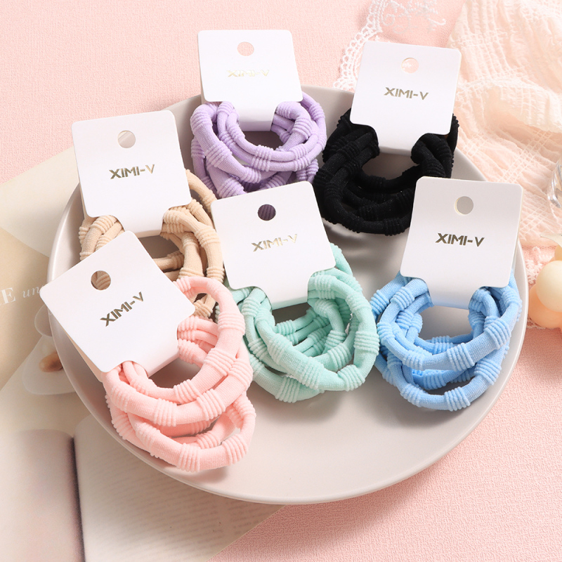 ربطات شعر أساسية بألوان الماكرون /5 قطع