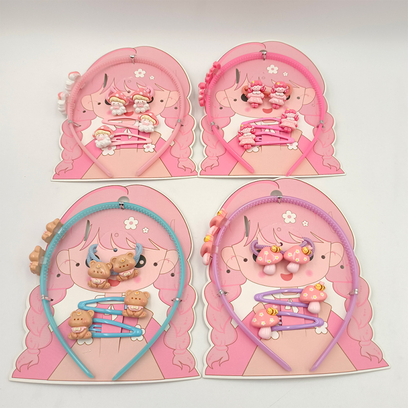 طقم إكسسوارات شعر جيلي كارد للبنات