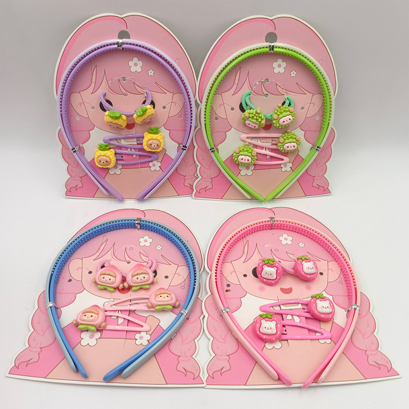 طقم إكسسوارات شعر بناتي كارد