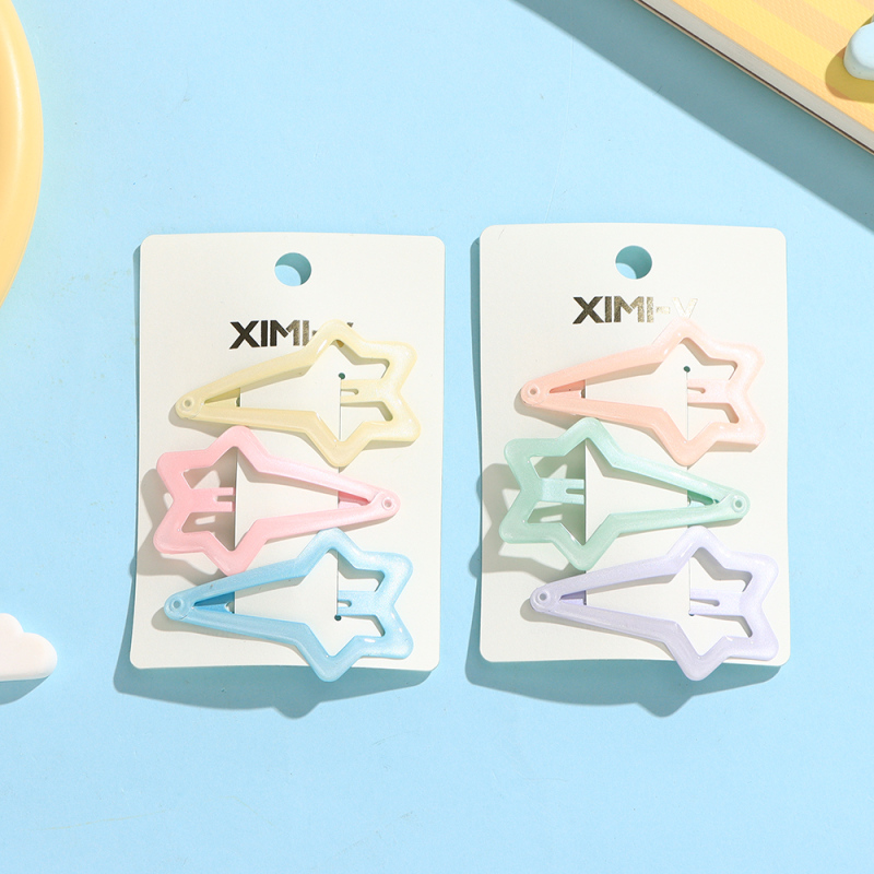 مشابك شعر معدنية على شكل نجوم