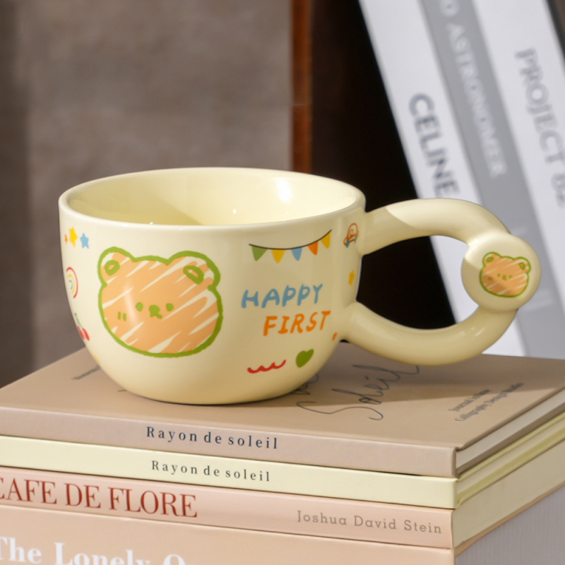 كوب سيراميك حفلة الحيوانات الأليفة (بيج)