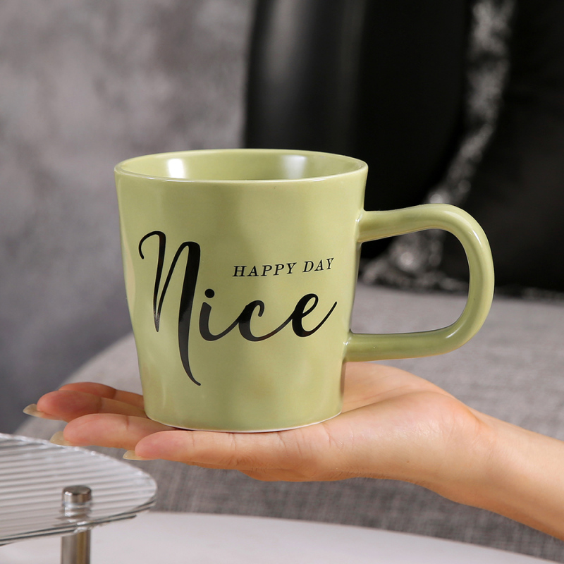 كوب سيراميك حروف (أخضر)