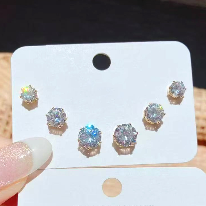 طقم أقراط رقيقة 3 أزواج رقم 75