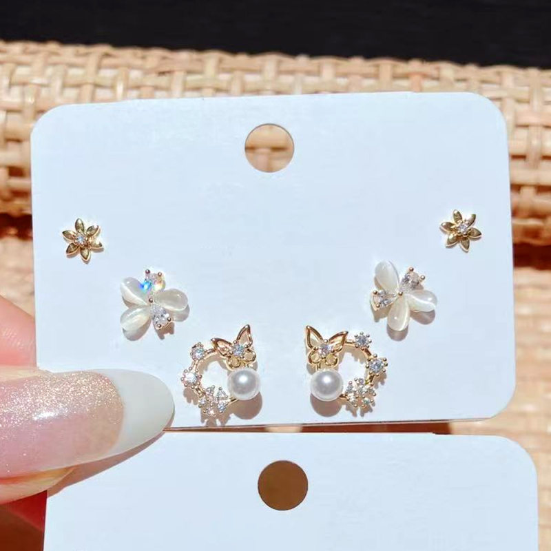 طقم أقراط رقيقة 3 أزواج رقم 108