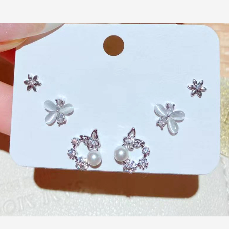 طقم أقراط رقيقة 3 أزواج رقم 109