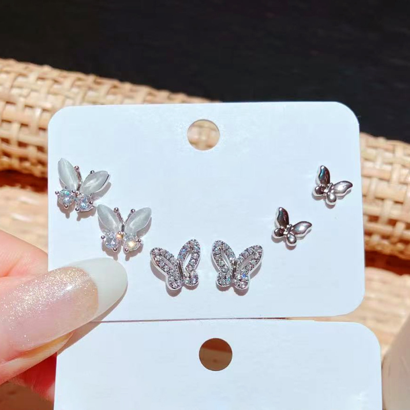 طقم أقراط رقيقة 3 أزواج رقم 112