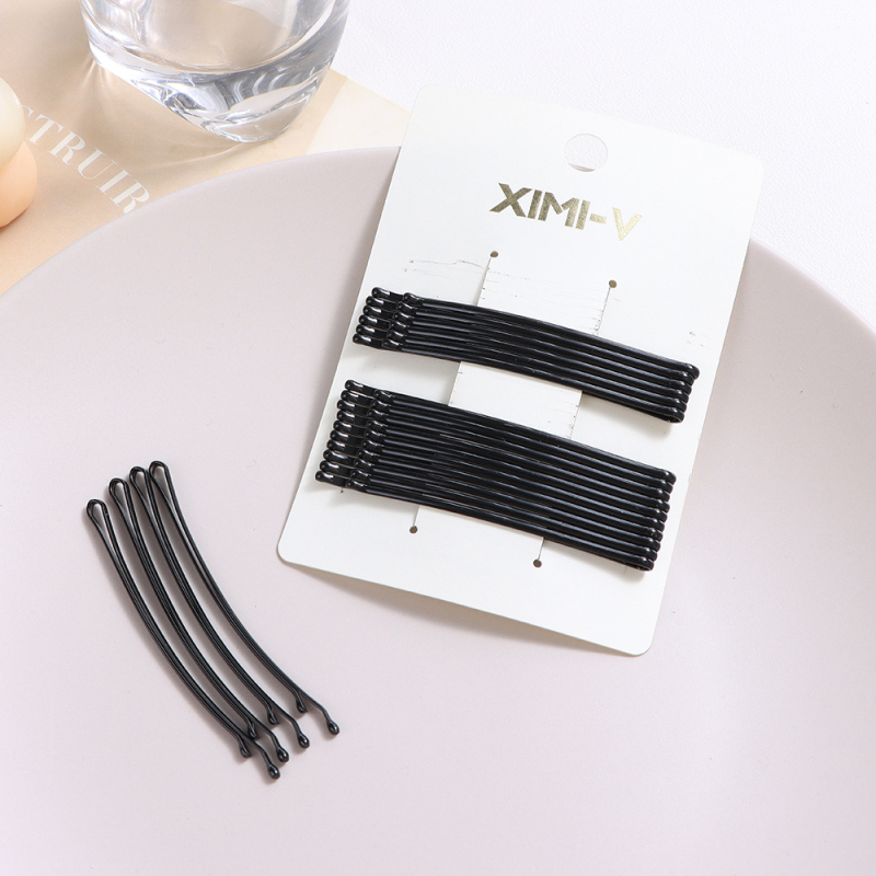 20 قطعة مشابك شعر أساسية سوداء بسيطة