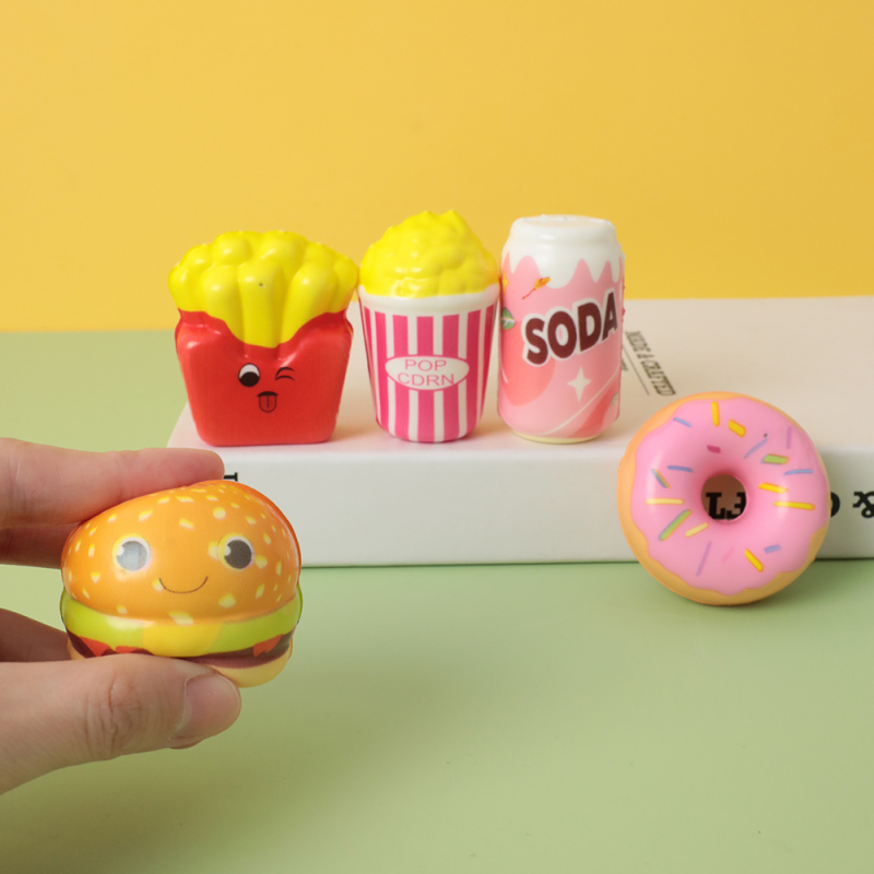 لعبة تخفيف التوتر سلسلة حديقة الطعام اللطيف PU