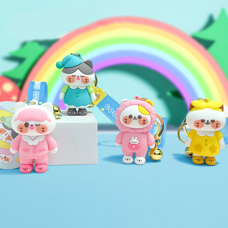 سلسلة مفاتيح قطة ليلة سعيدة