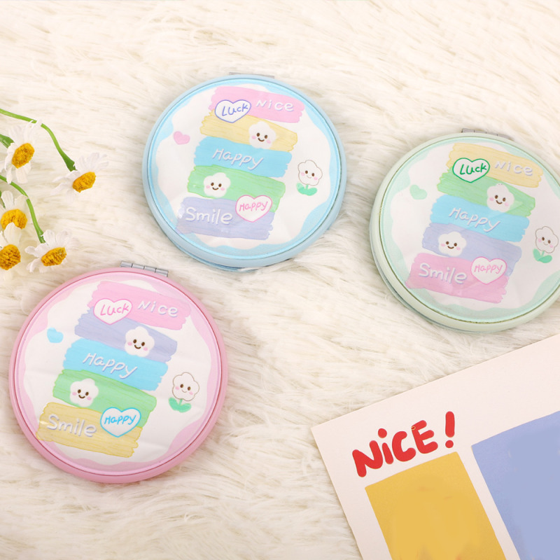 مرآة محمولة مستديرة كبيرة مزاج سعيد