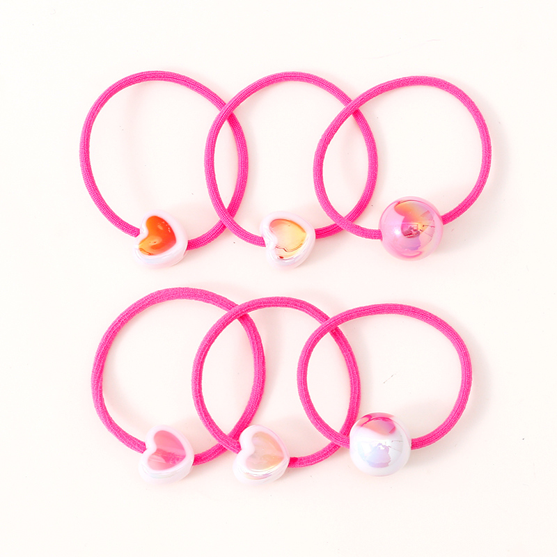 ربطات شعر خرز قلب الحب 3 قطع