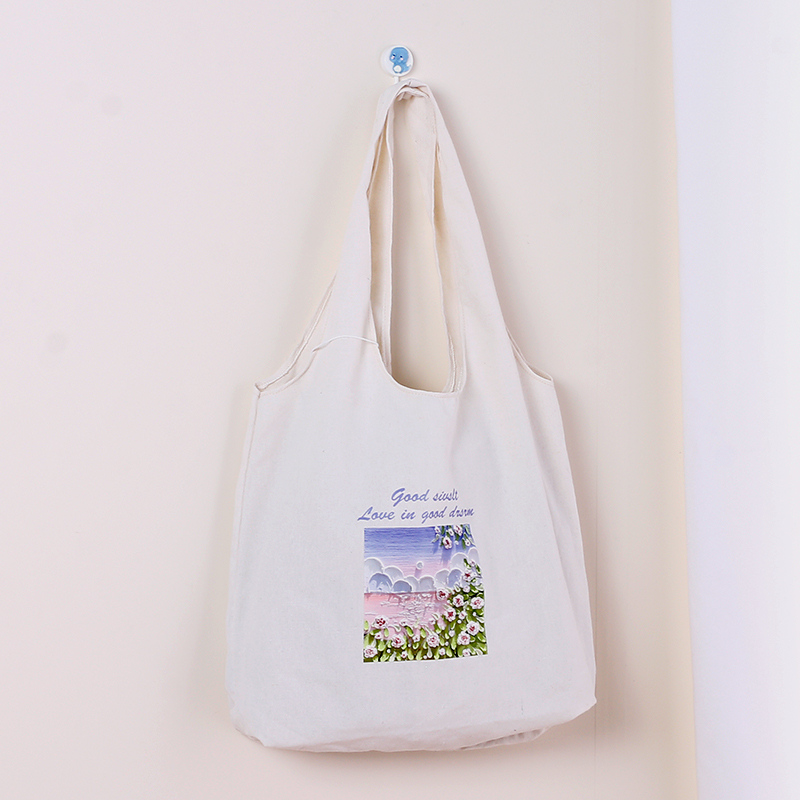 حقيبة كانفاس على شكل صدرية (البحر الوردي)