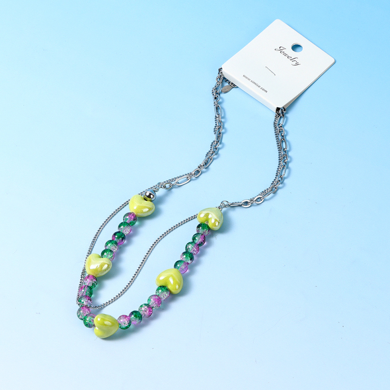 قلادة ستايل الدوبامين قلب محب