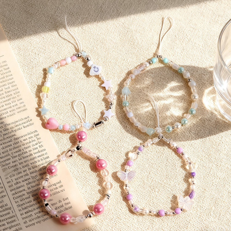 سلسلة مفاتيح خرز مزخرفة جديدة للربيع والصيف #8