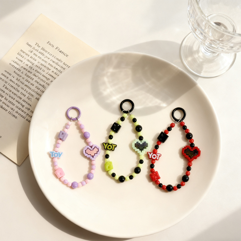 سلسلة مفاتيح خرز مزخرفة جديدة للربيع والصيف #20