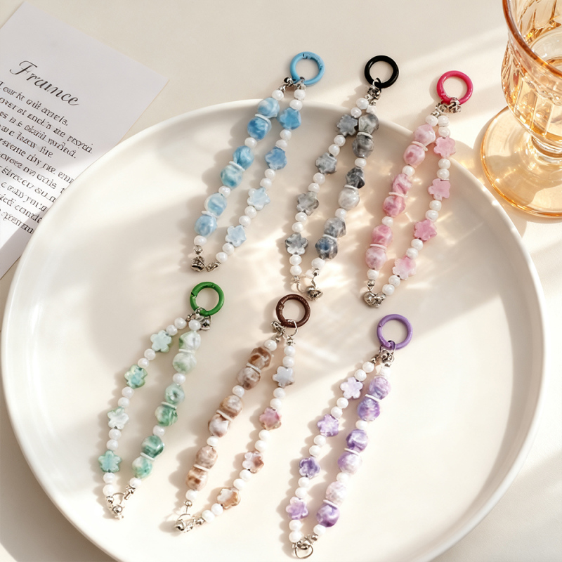 سلسلة مفاتيح خرز مزخرفة جديدة للربيع والصيف #35