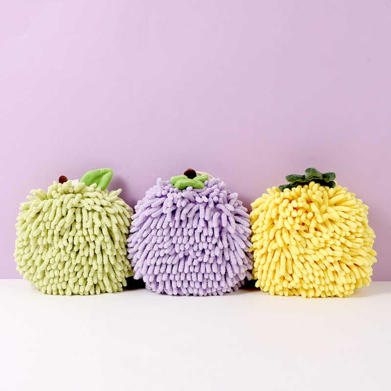 منشفة كرة شينيل من سلسلة الفواكه