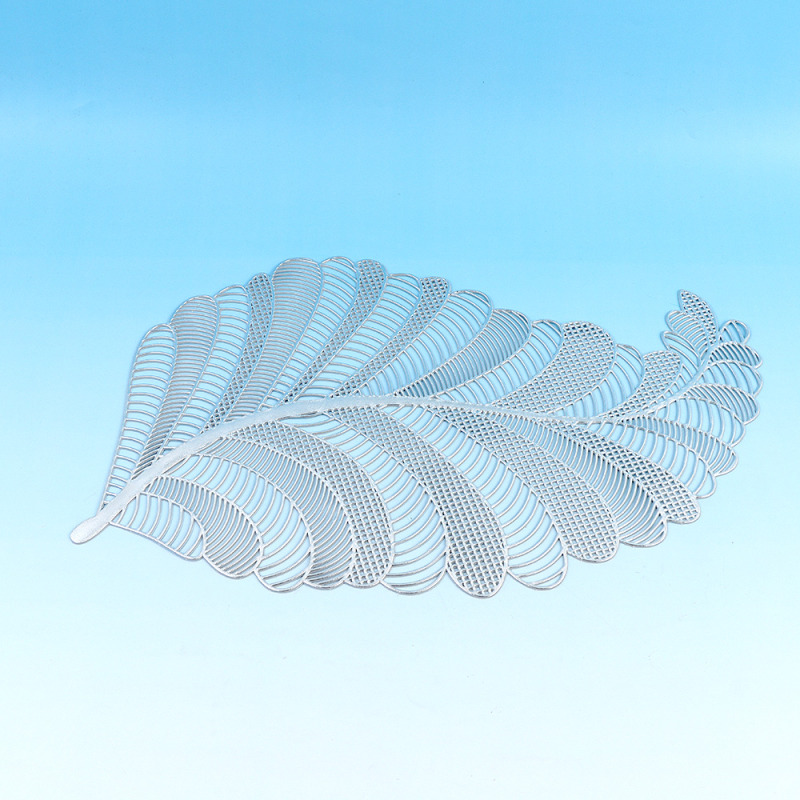 قطعة مفرش PVC بشكل ورقة فضية (موديل رجعي)