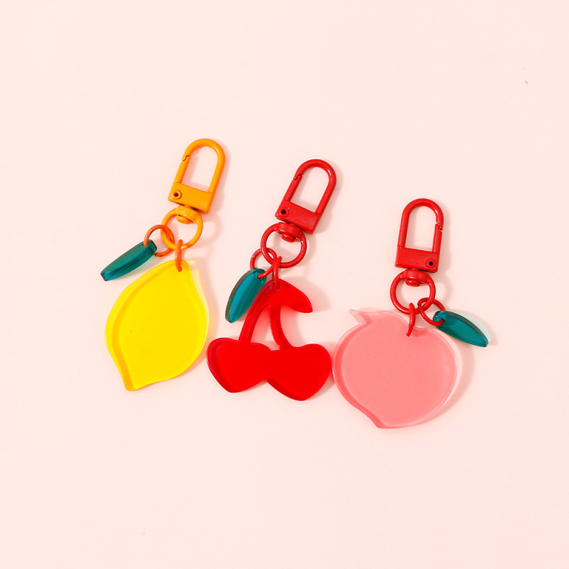 سلسلة مفاتيح أكريليك عائلة الفواكه