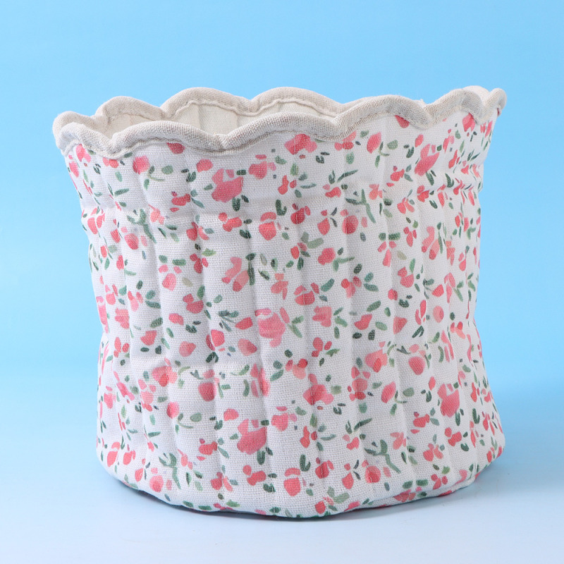 حاوية تخزين من القطن والكتان (أبيض)