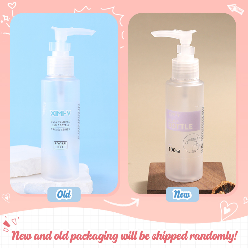 زجاجة مضخة مصقولة غير لامعة 100مل سلسلة السفر