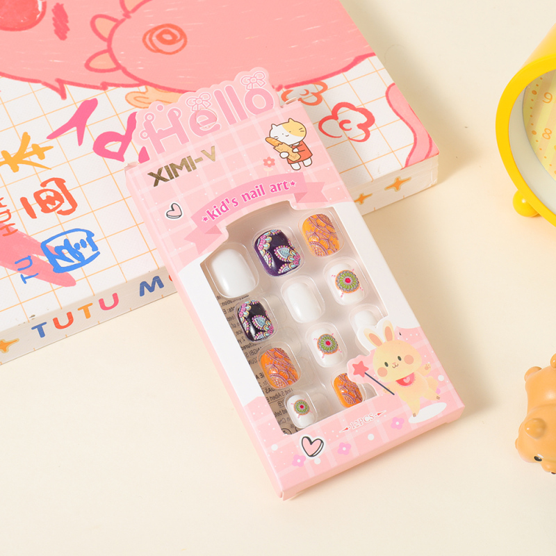 طقم أظافر صناعية مرح ممتع ثلاثي في واحد