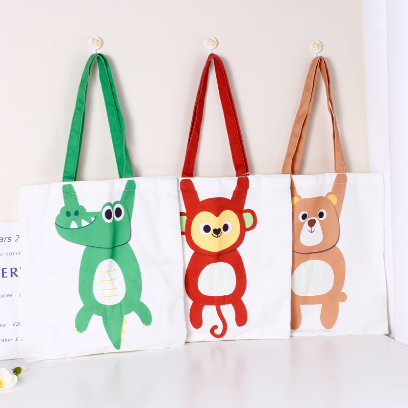 حقيبة كانفاس ذراع حيوان طويل مضحك