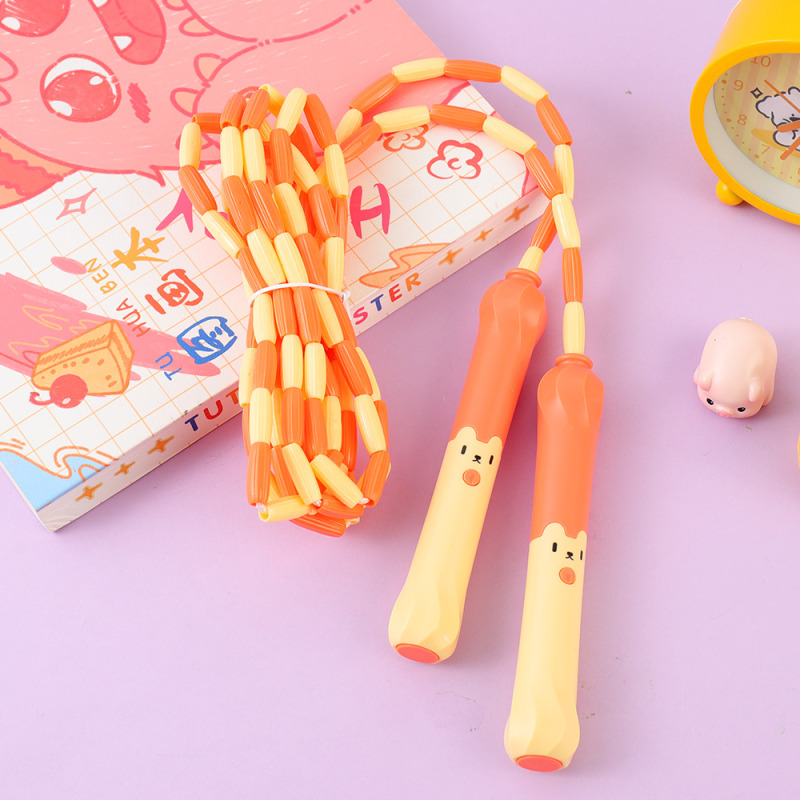 حبل قفز بحامل قلم على شكل قطة (برتقالي)