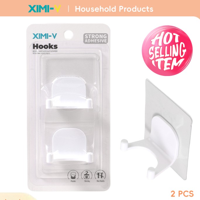 خطافات لاصقة بدون أثر (شفاف)