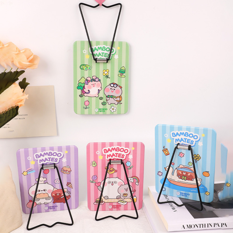 مرآة سطح مكتب مستطيلة من سلسلة BAMBOOMATES مع قاعدة