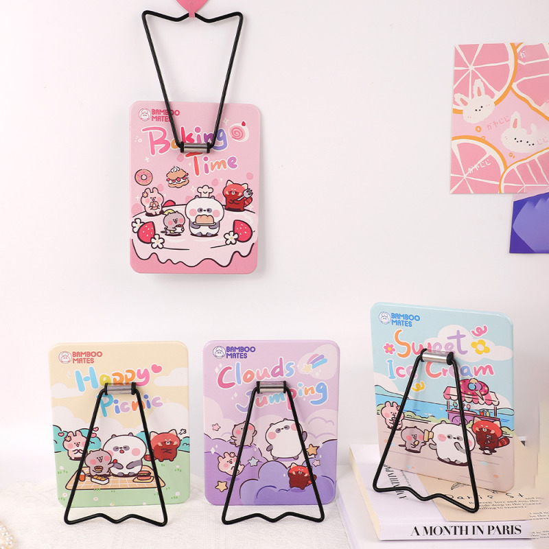 مرآة مستطيلة مرحة BAMBOOMATES مع قاعدة